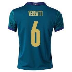 Jalkapallo Pelipaidat Italia Verratti 6 3 Paita Euro 2020 Lyhythihainen